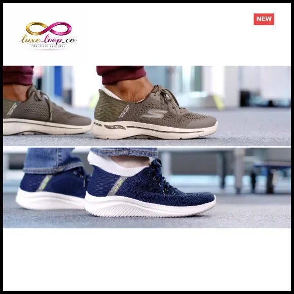 Men's Slip-On Walking Sneakers with Memory Foam and Flex Pillars